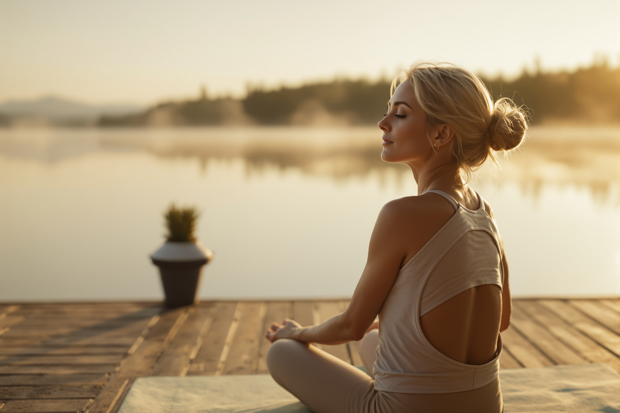 Soft morning light through linen curtains