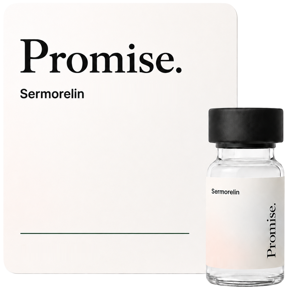 Promise Sermorelin vial and product card